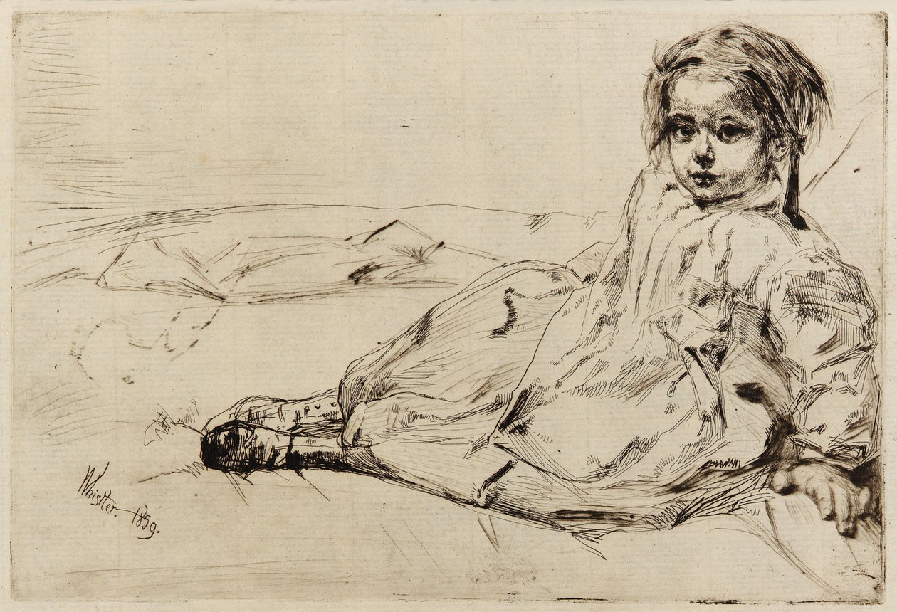 Bibi Valentin, 1859. av James Abbott McNeill Whistler