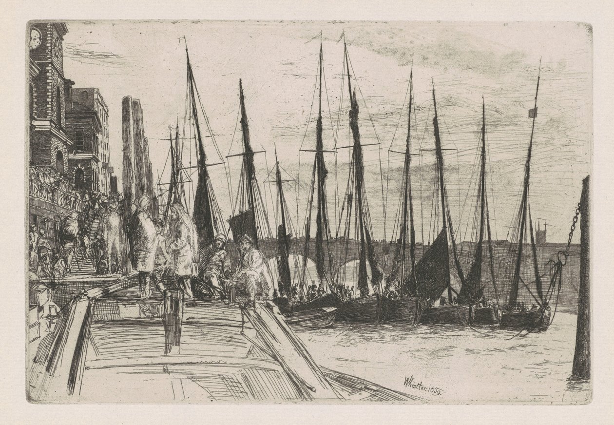 Billingsgate, 1859. av James Abbott McNeill Whistler