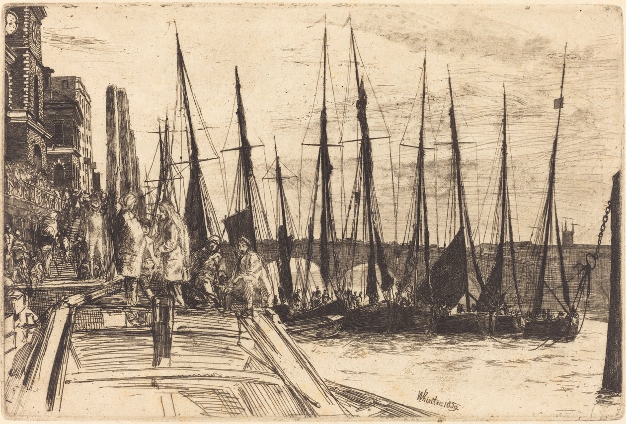 Billingsgate, 1859. av James Abbott McNeill Whistler