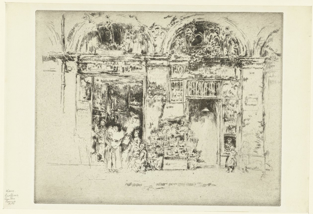 Florist Solrosor, Rue des Beaux-Arts av James Abbott McNeill Whistler