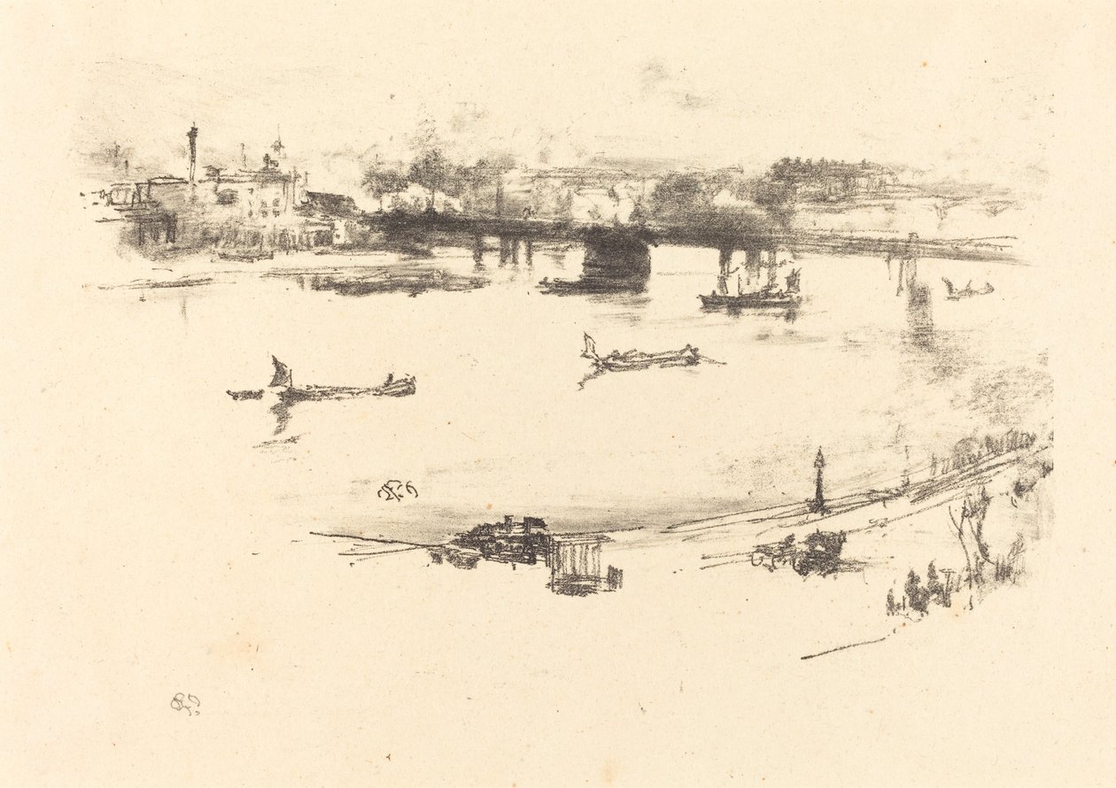 Charing Cross Railway Bridge, 1896. av James Abbott McNeill Whistler
