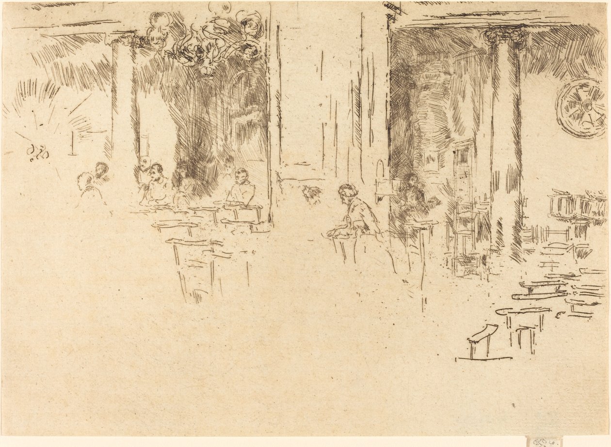 Kyrka, Bryssel, 1887. av James Abbott McNeill Whistler