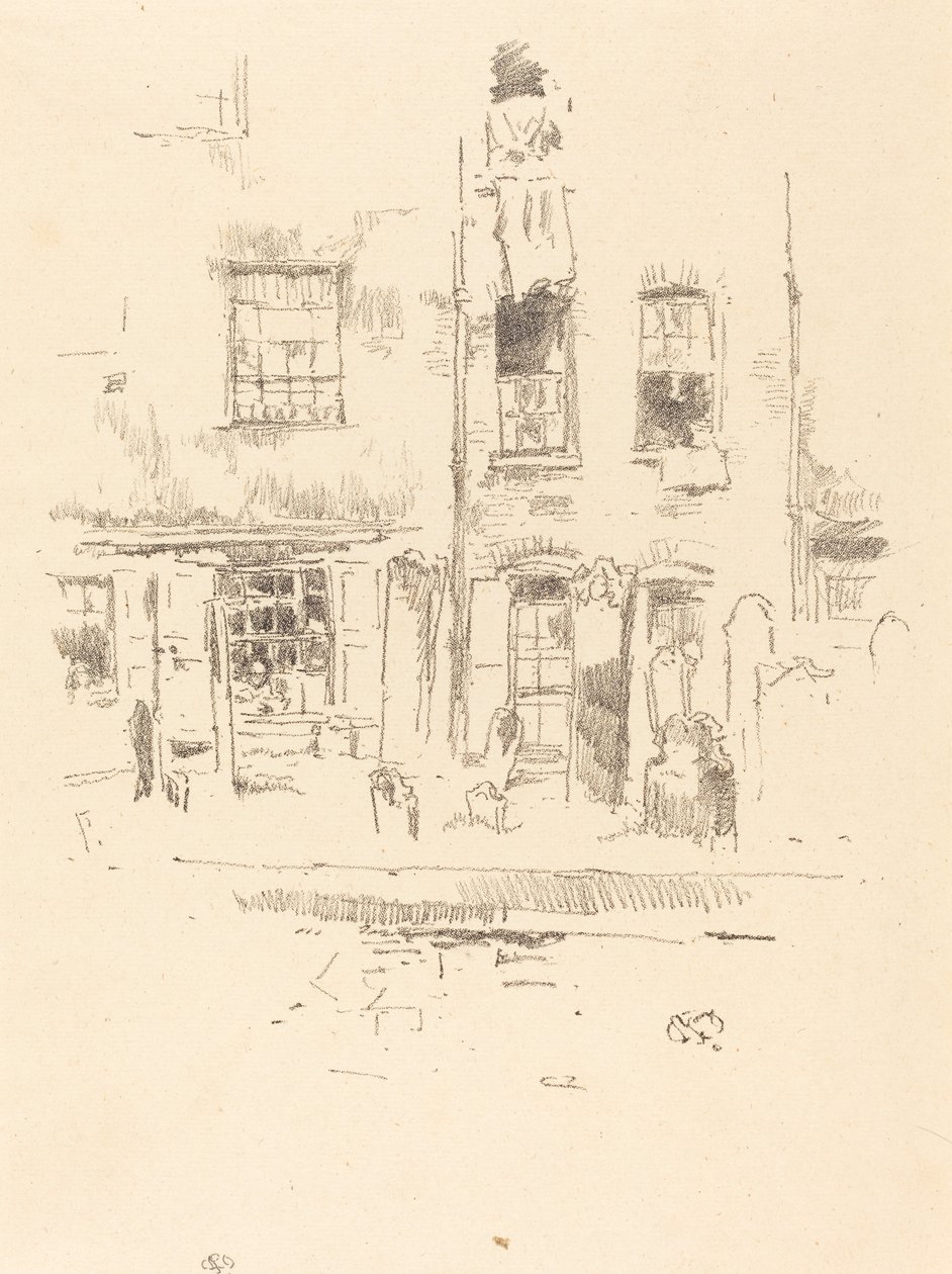 Kyrkogården, 1887. av James Abbott McNeill Whistler