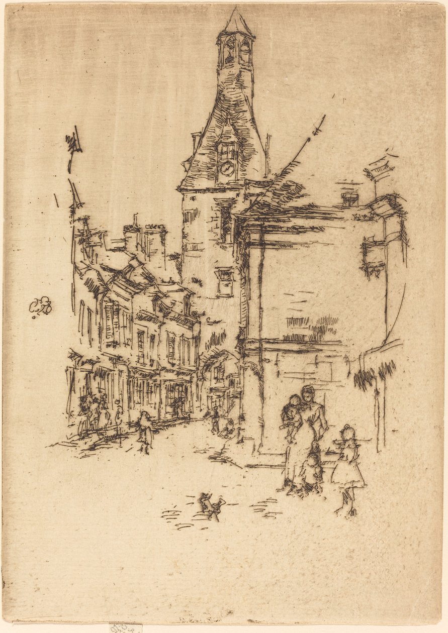 Klocktornet, Amboise, 1888. av James Abbott McNeill Whistler