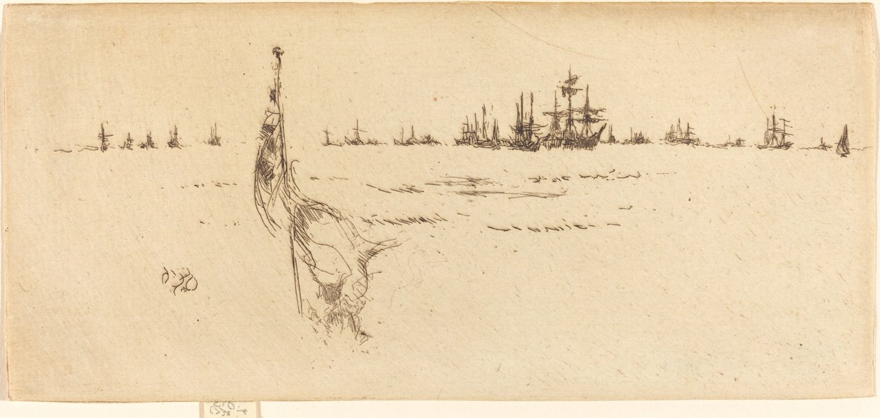 Doppa flaggan, 1887. av James Abbott McNeill Whistler