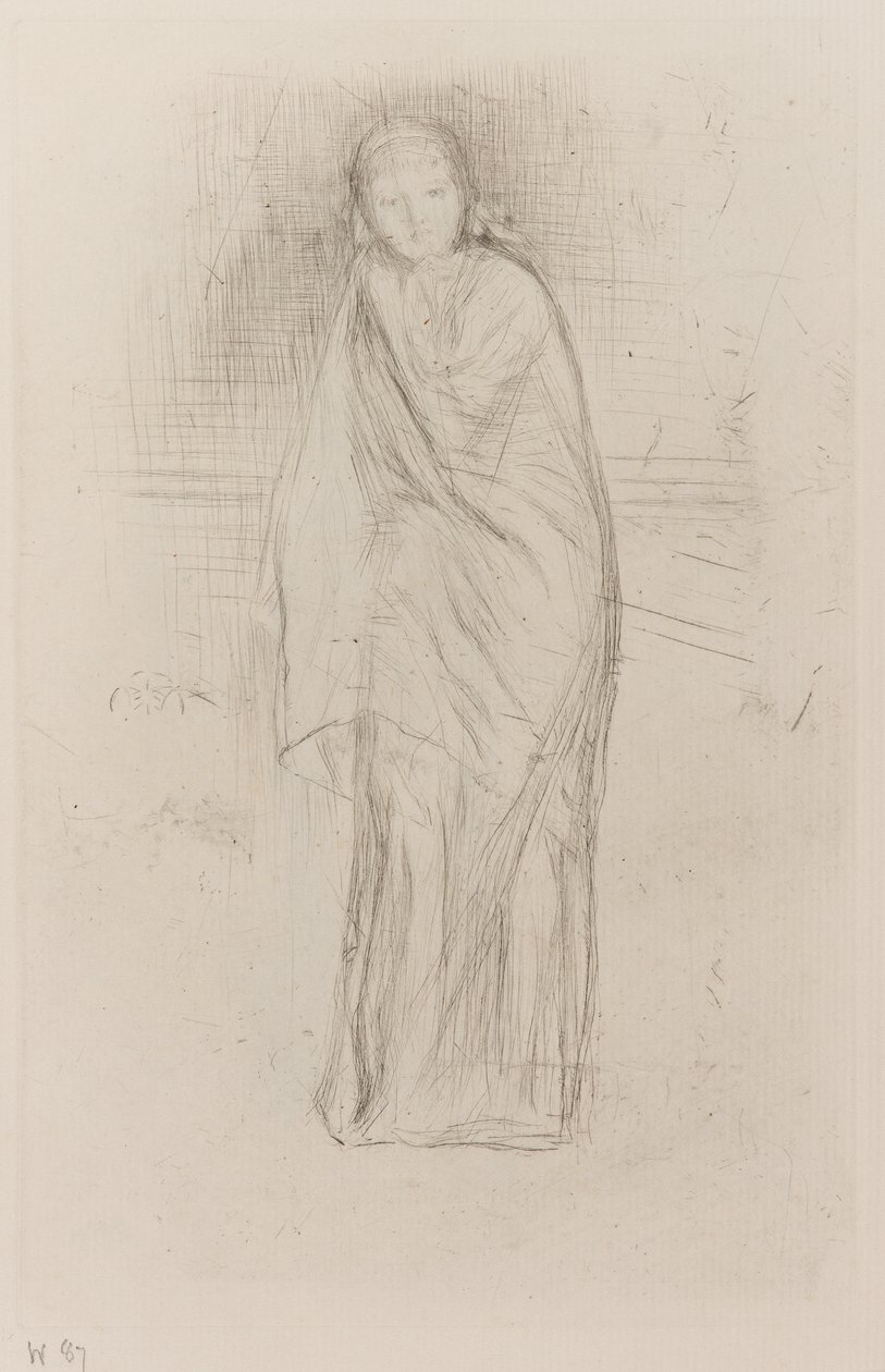 Draperad modell, 1870. av James Abbott McNeill Whistler