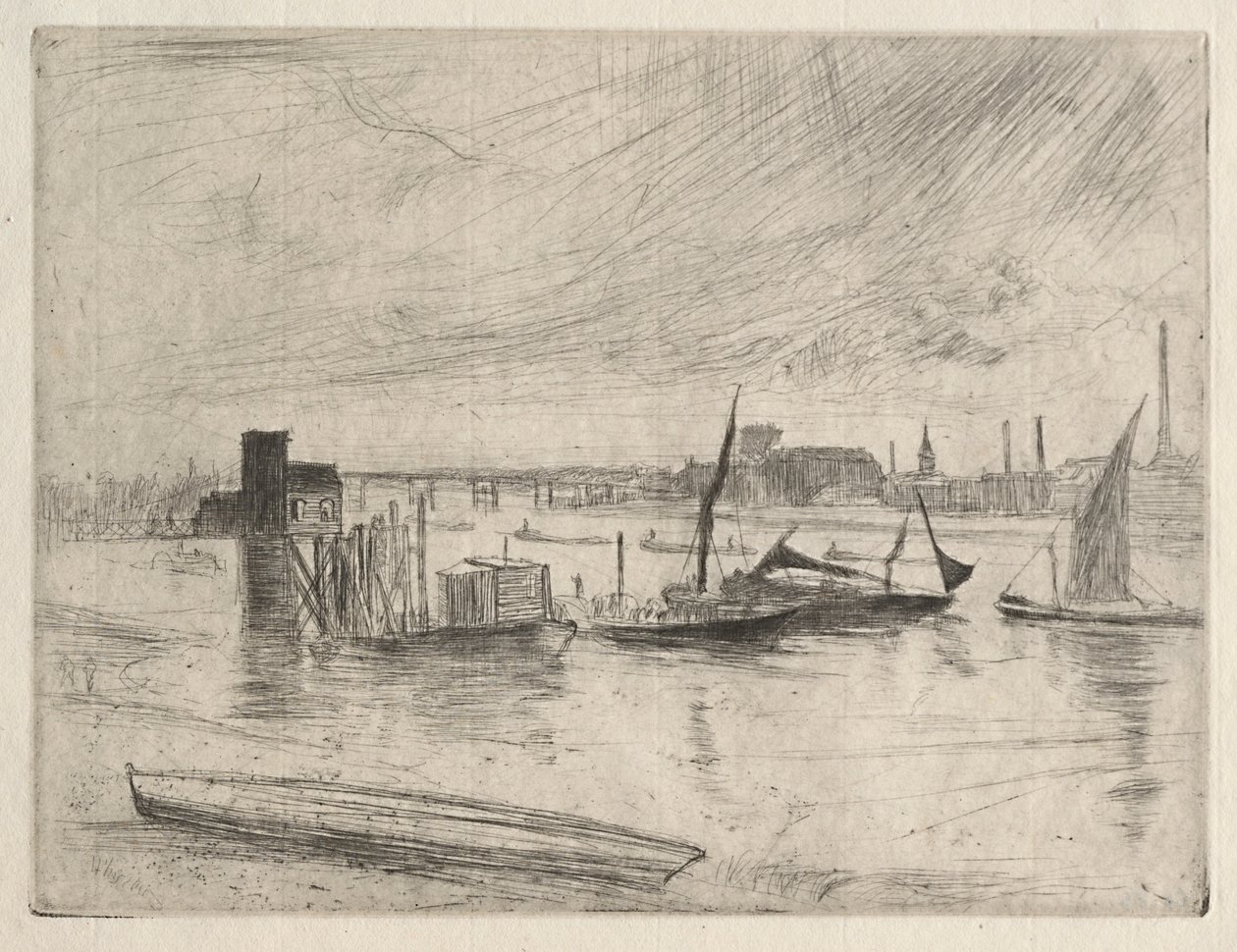 Early Morning Battersea, 1861. av James Abbott McNeill Whistler