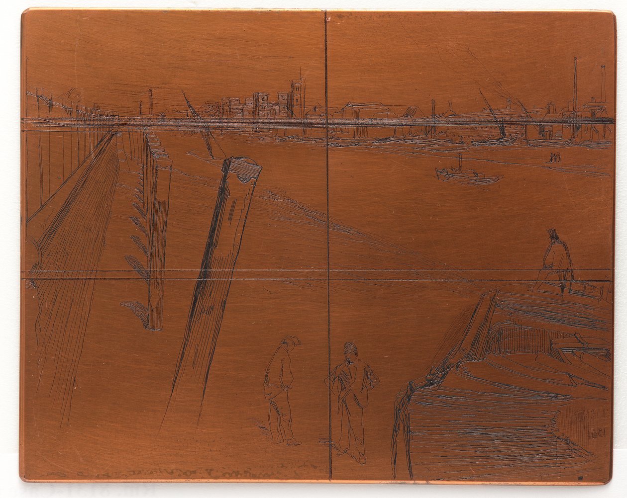 Etsplåt: Millbank, 1861. av James Abbott McNeill Whistler