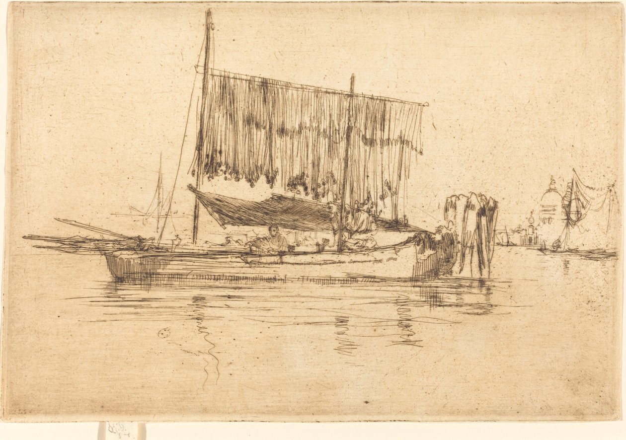 Fiskebåt, 1880. av James Abbott McNeill Whistler