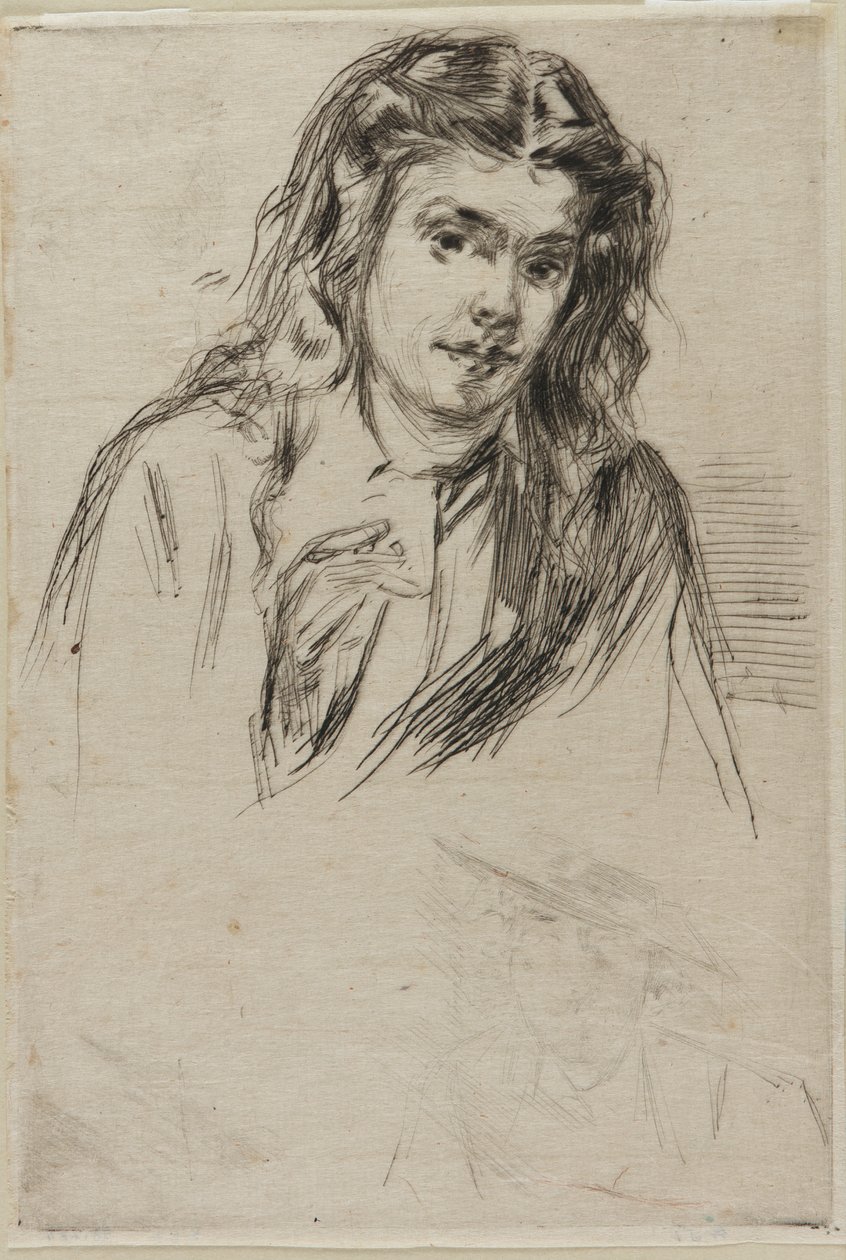 Fumettes böjda huvud, 1859. av James Abbott McNeill Whistler