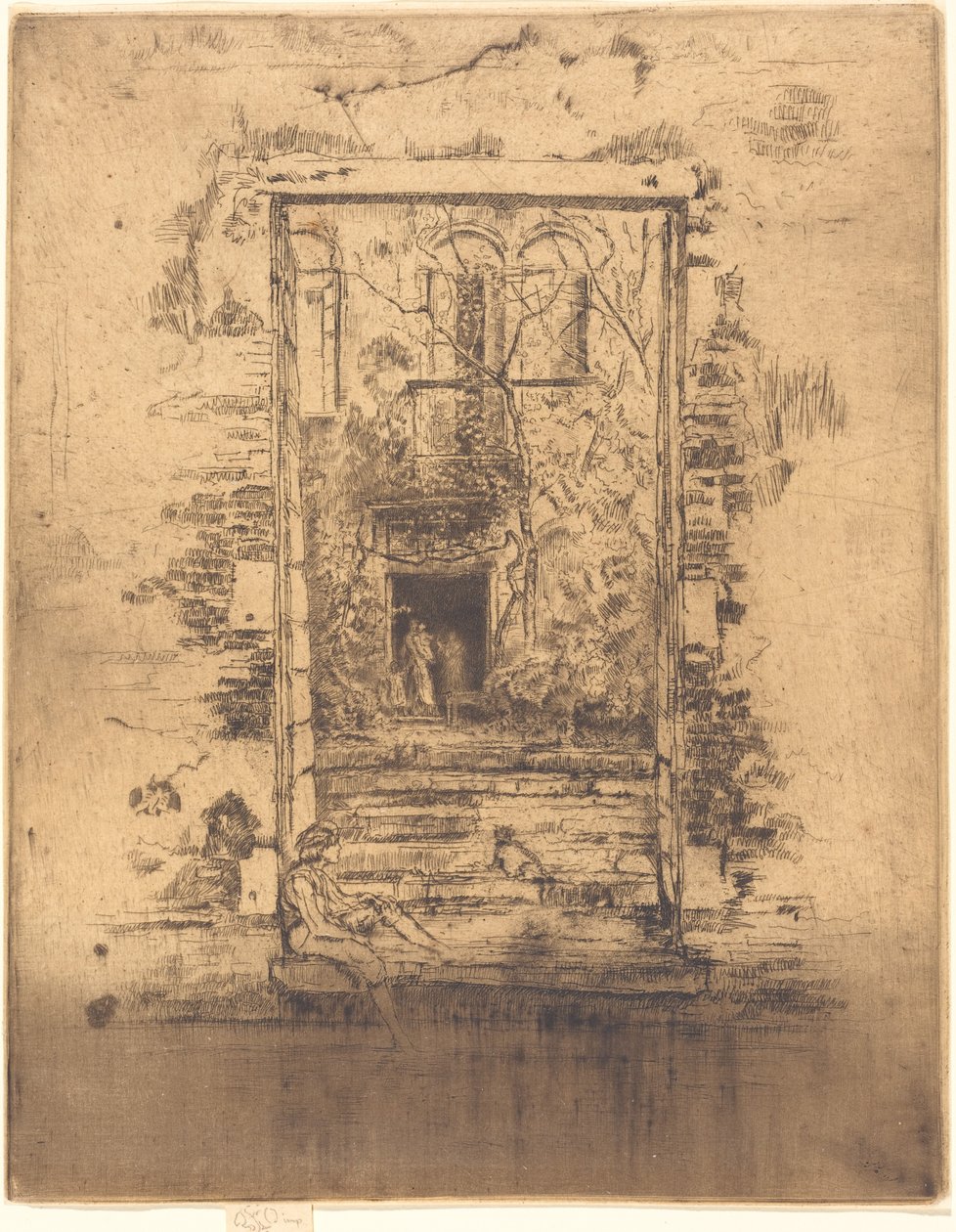 Trädgård, 1880. av James Abbott McNeill Whistler