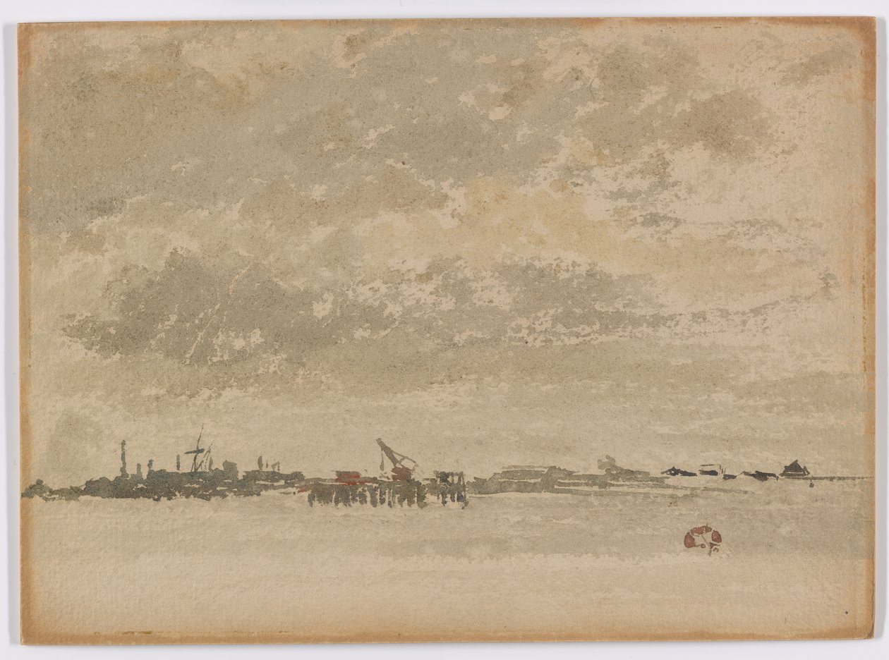Grå och Silver–Purfleet, 1881-1883. av James Abbott McNeill Whistler