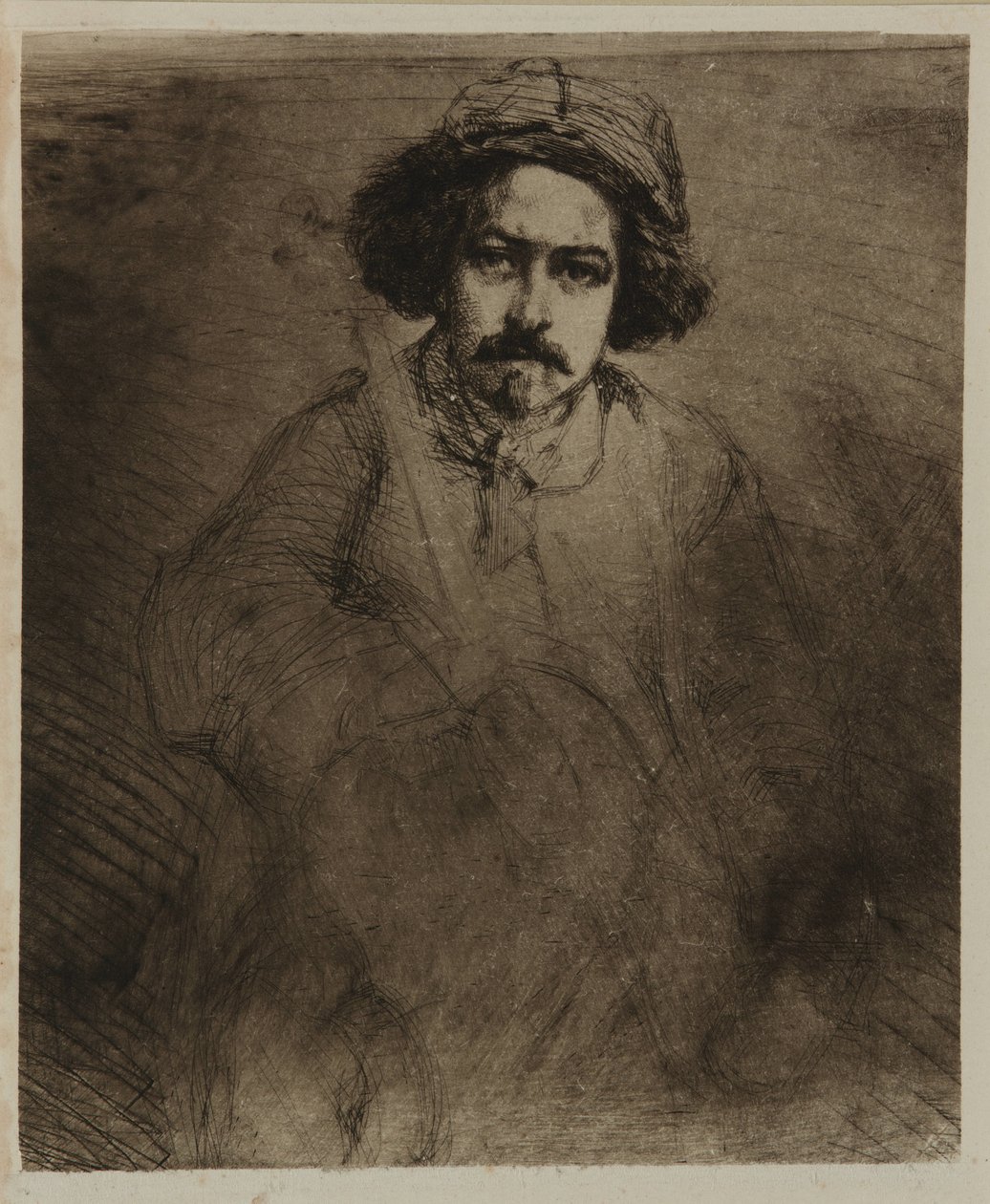 J. Becquet, skulptör, 1859. av James Abbott McNeill Whistler