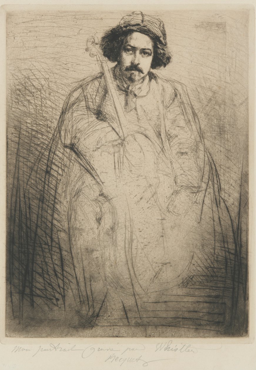 J. Becquet, skulptör, 1859. av James Abbott McNeill Whistler