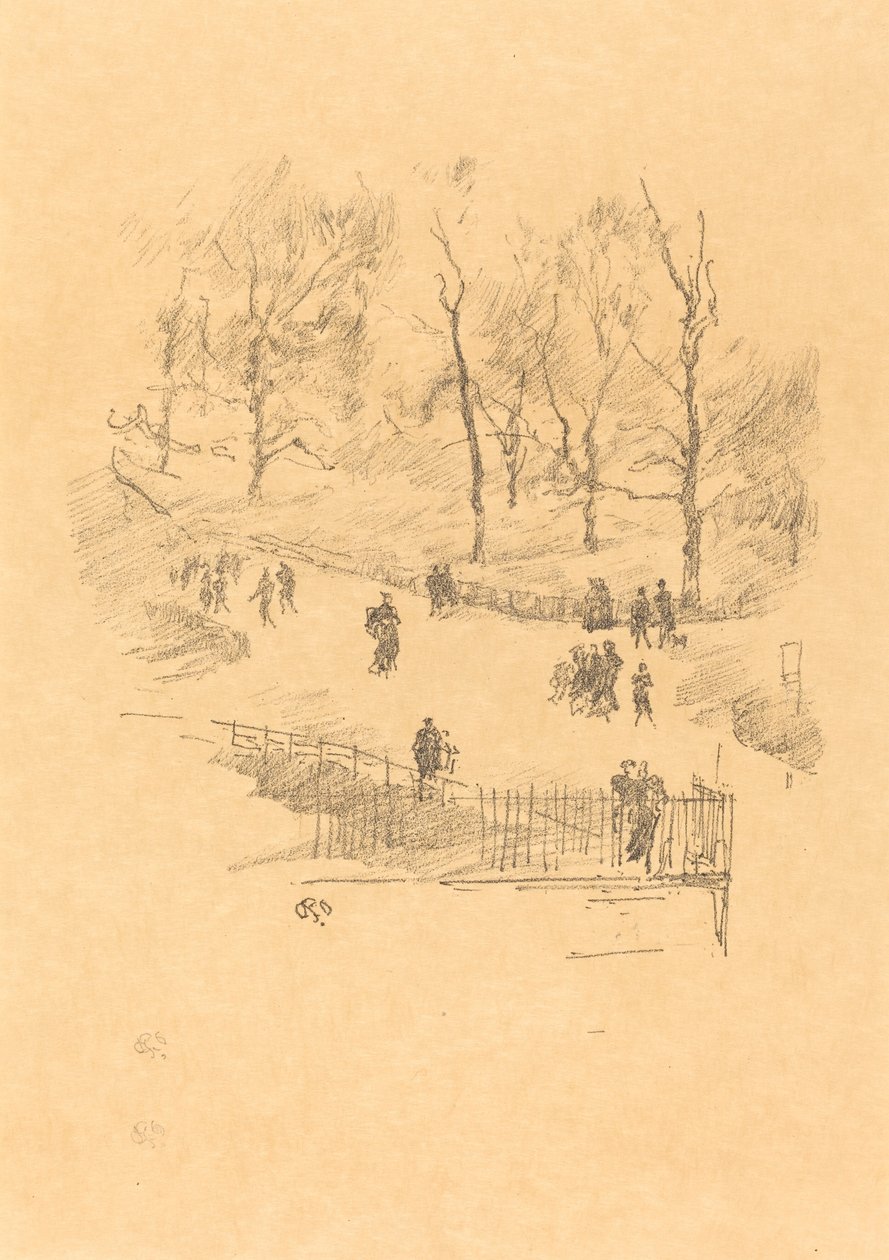 Kensington Gardens, 1896. av James Abbott McNeill Whistler