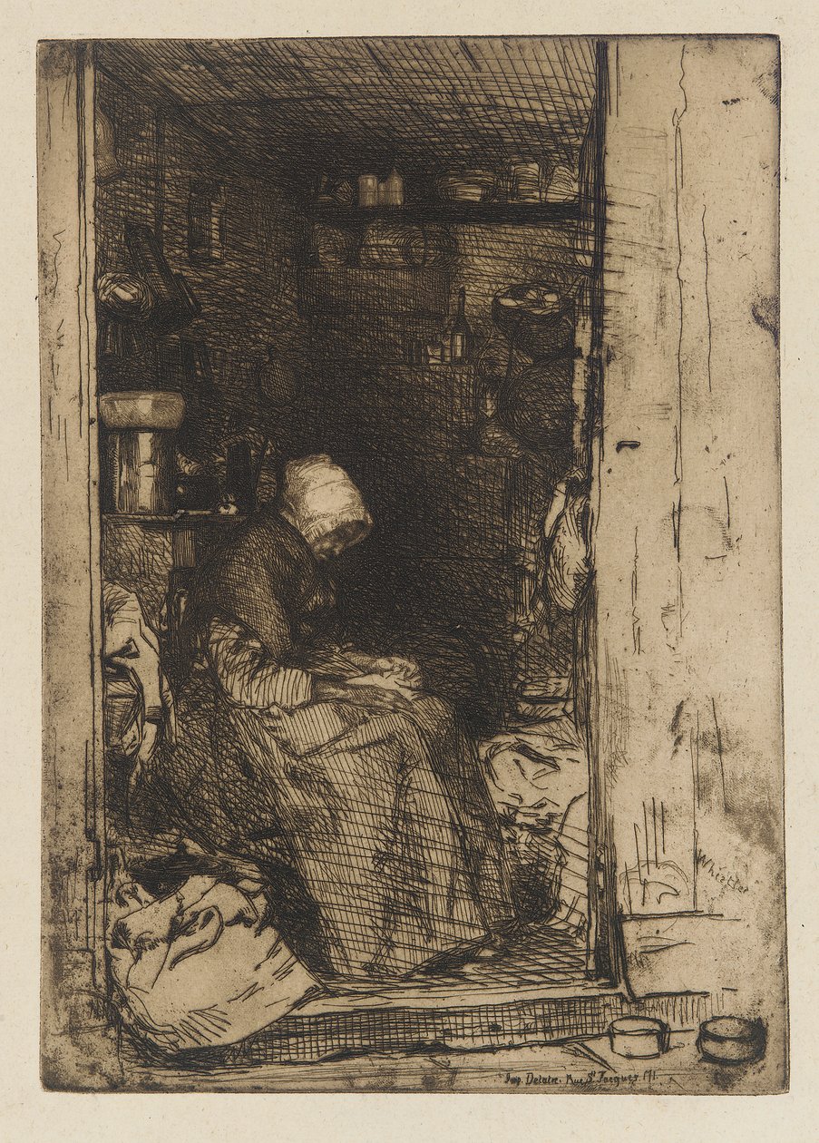 Den gamla kvinnan i trasor, 1858. av James Abbott McNeill Whistler