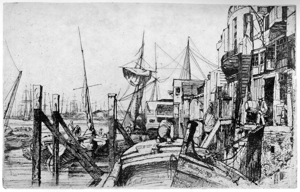 Limehouse, 1800-talet 1904. av James Abbott McNeill Whistler
