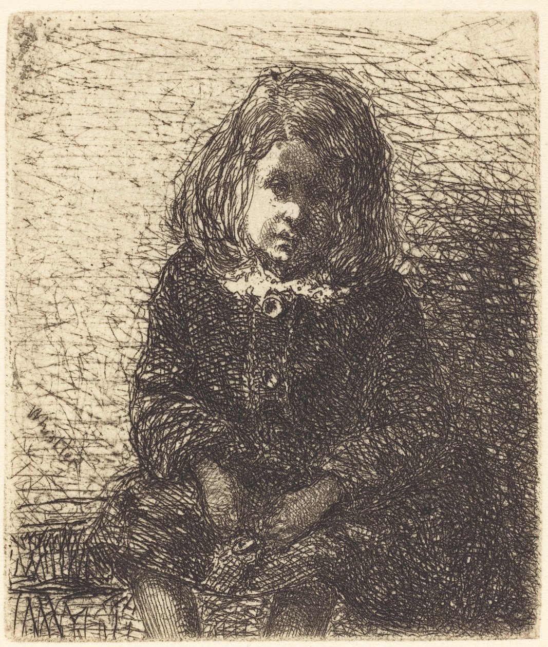 Lille Arthur, ca. 18571858. av James Abbott McNeill Whistler