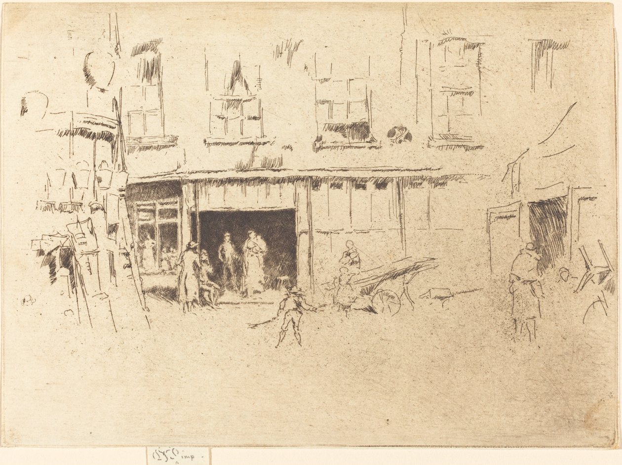 Lilla hovet, ca. 18801881. av James Abbott McNeill Whistler