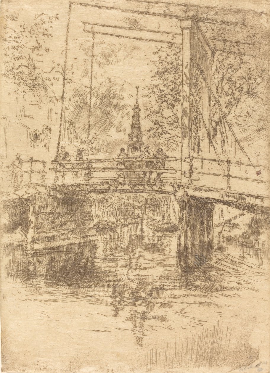 Little Drawbridge, Amsterdam, 1889. av James Abbott McNeill Whistler