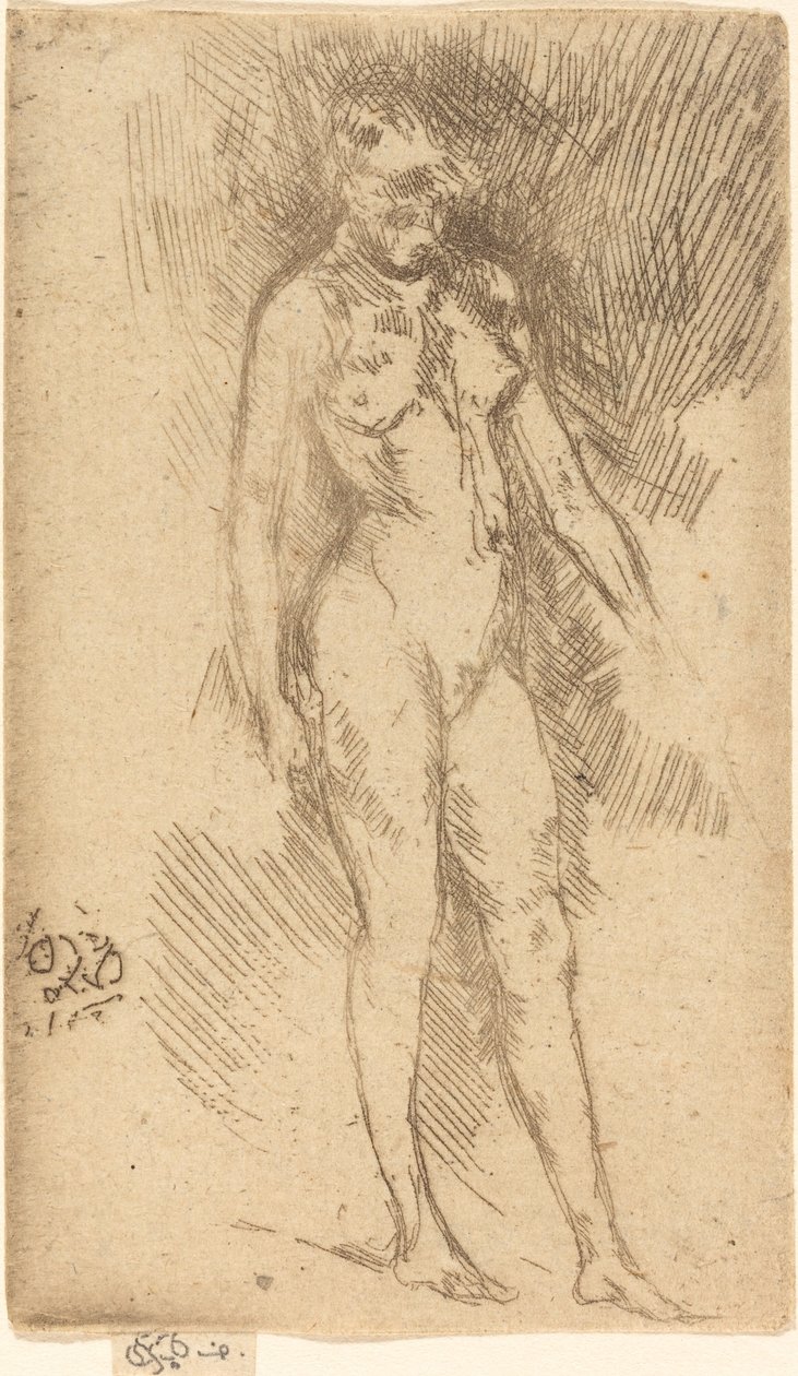 Liten naken figur. av James Abbott McNeill Whistler