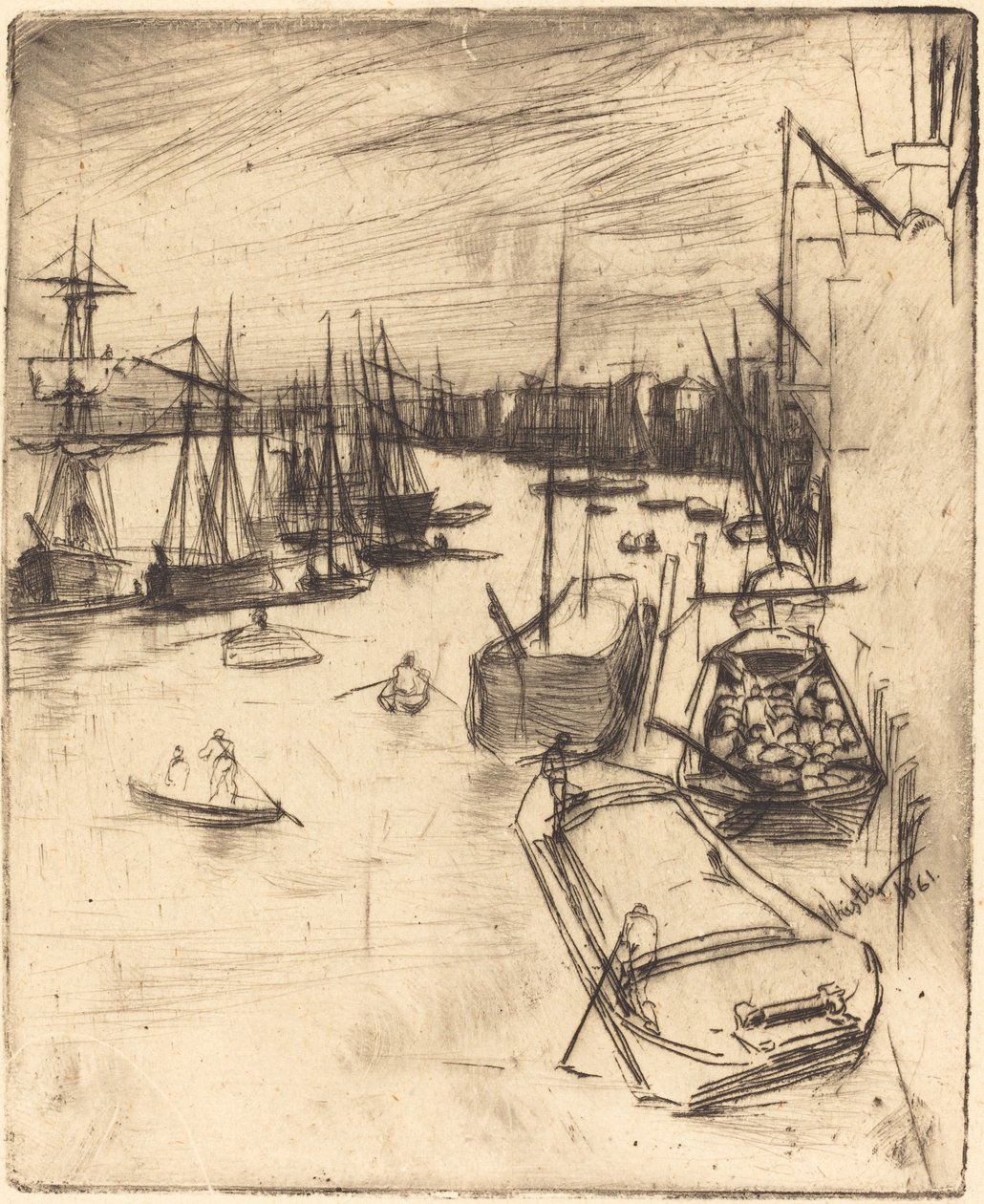 Lilla Wapping, 1861. av James Abbott McNeill Whistler