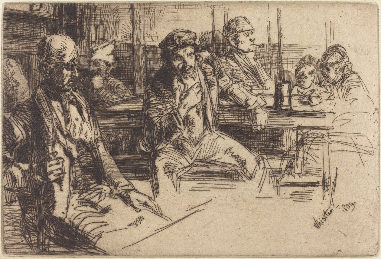 Långstrandsmän, 1859. av James Abbott McNeill Whistler