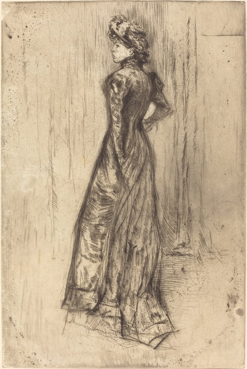 Maud, Stående, c. 1873. av James Abbott McNeill Whistler