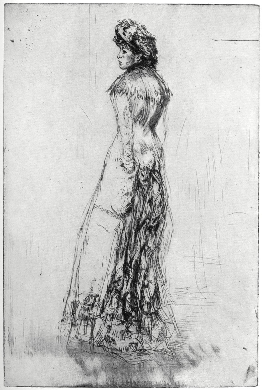 Maude, stående, 1873 1904. av James Abbott McNeill Whistler