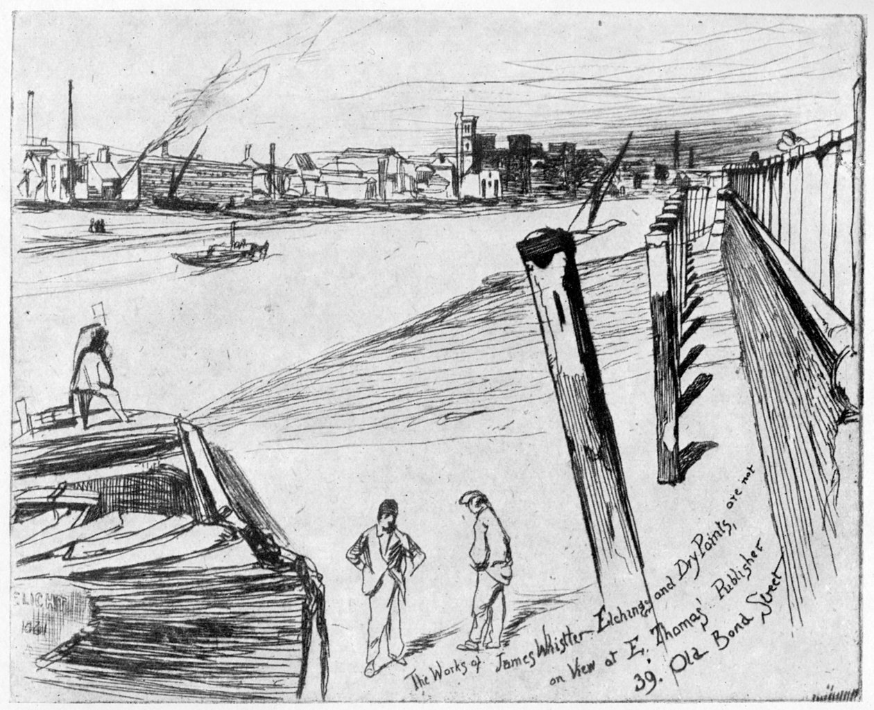Millbank, c1860 1904. av James Abbott McNeill Whistler