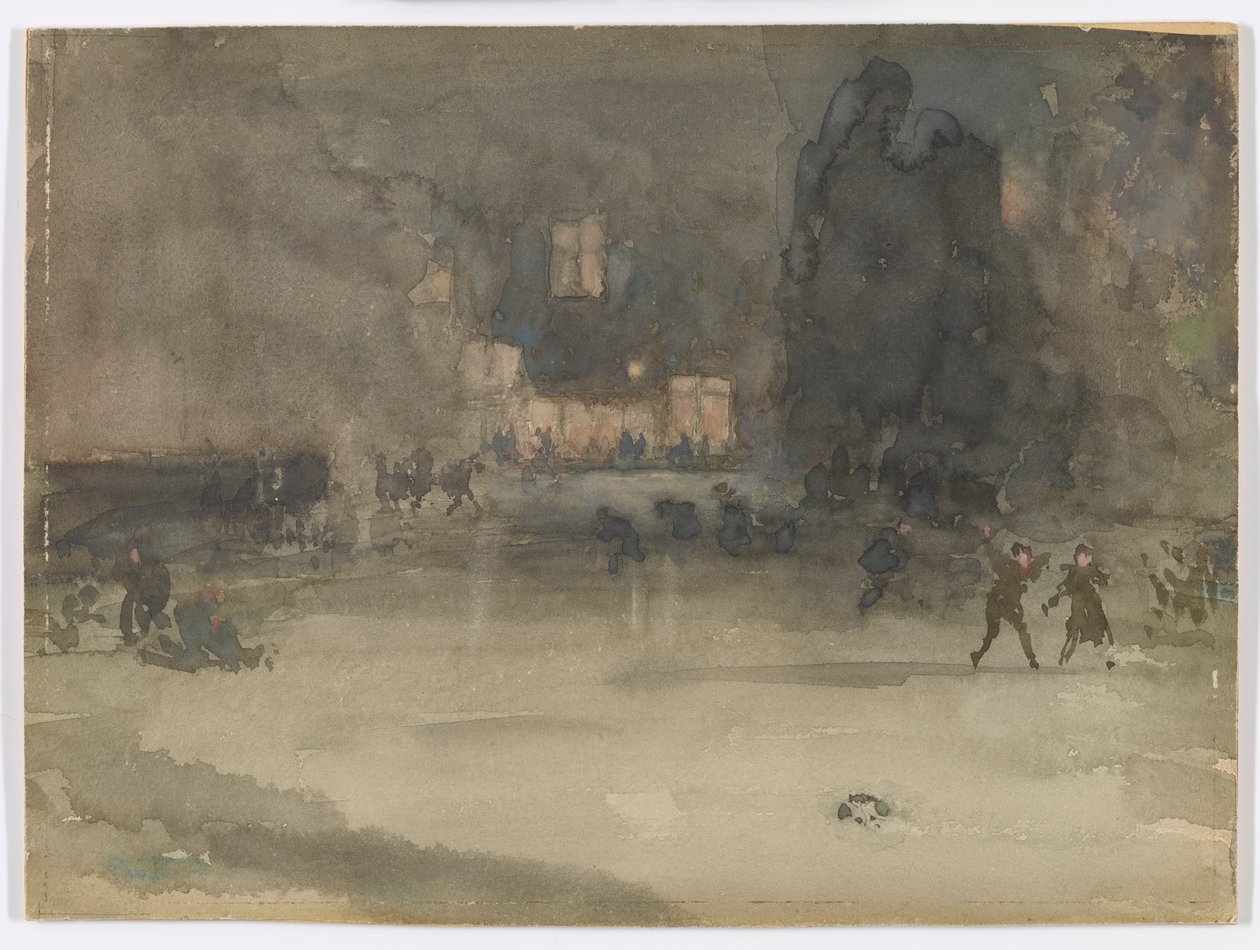 Nocturne: Amsterdam i vinter, 1882. av James Abbott McNeill Whistler