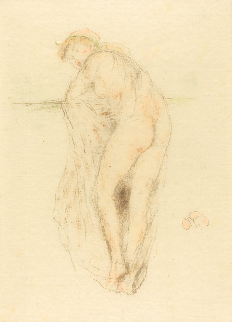 Nakenmodell, bakifrån, 1891. av James Abbott McNeill Whistler