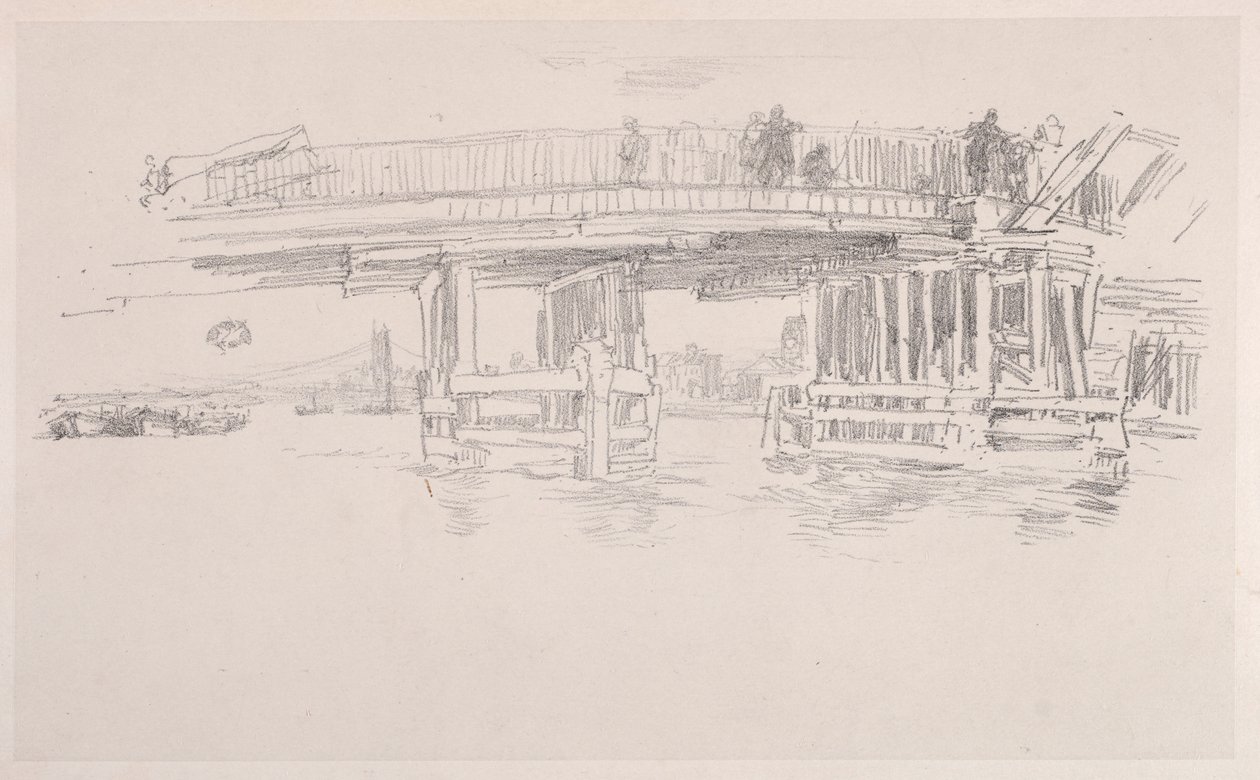 Gamla Battersea Bridge. av James Abbott McNeill Whistler