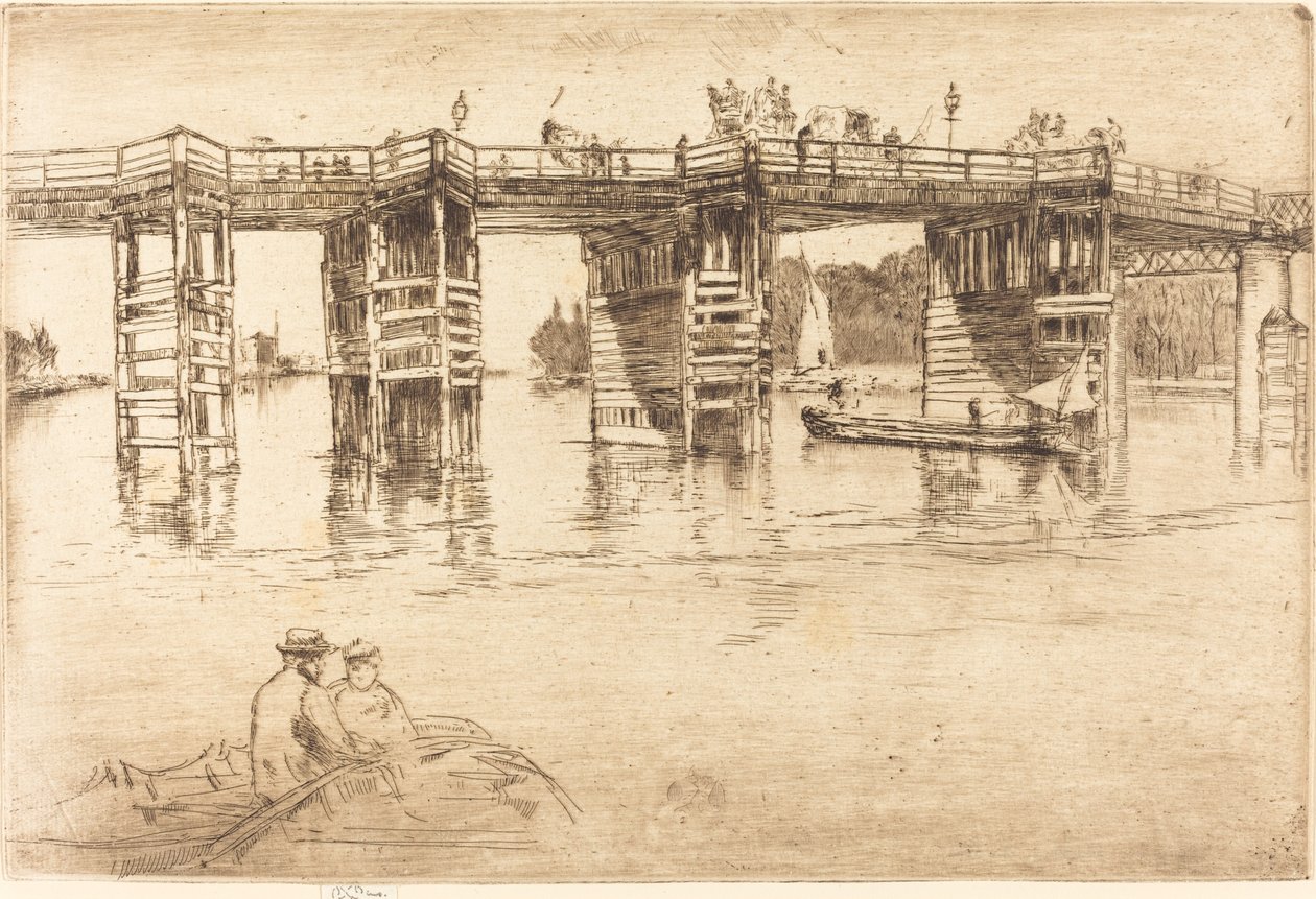 Old Putney Bridge, 1879. av James Abbott McNeill Whistler