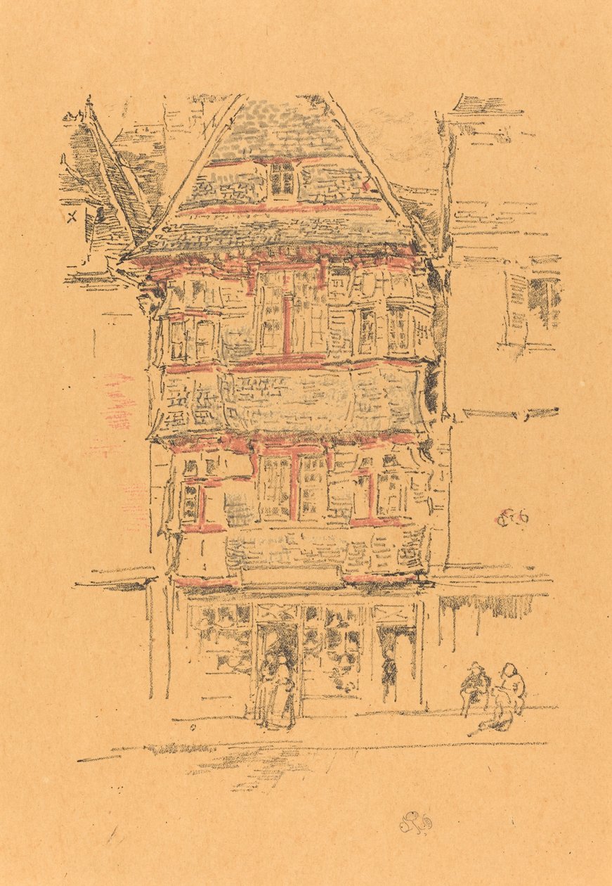 Röda huset, Paimpol, 1893. av James Abbott McNeill Whistler