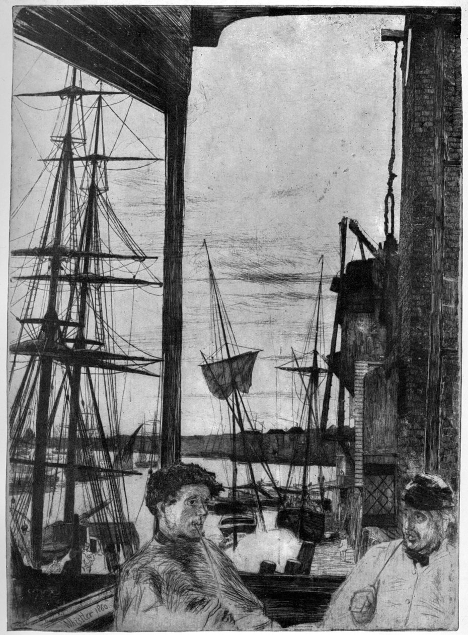 Rotherhithe, 1860 1904. av James Abbott McNeill Whistler