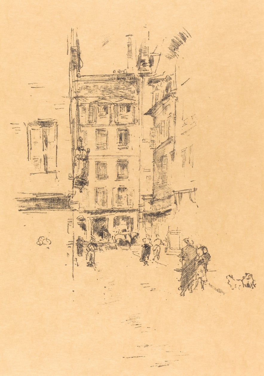 Rue Furstenburg, 1894. av James Abbott McNeill Whistler