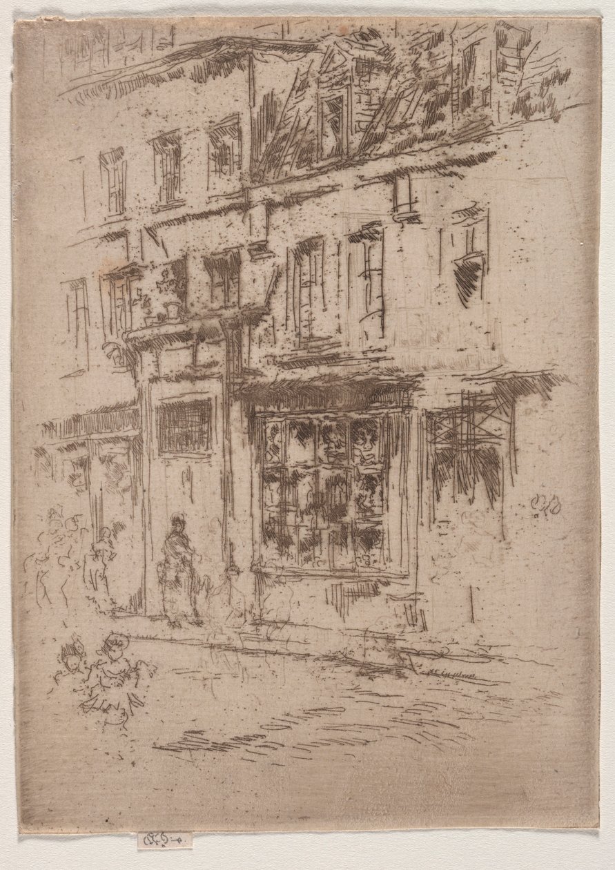 Rue du Buerre, Bryssel. av James Abbott McNeill Whistler