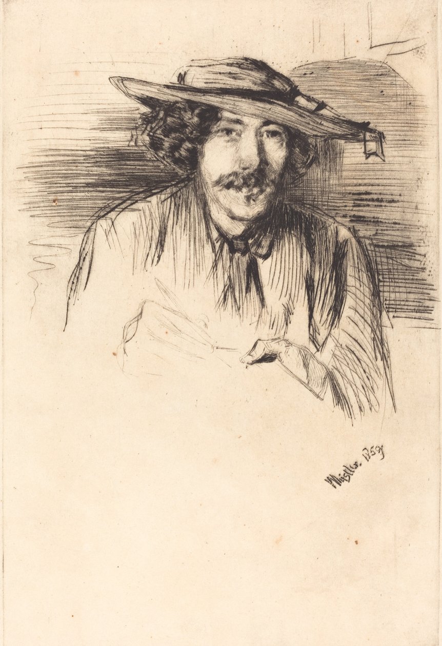 Självporträtt, 1859. av James Abbott McNeill Whistler