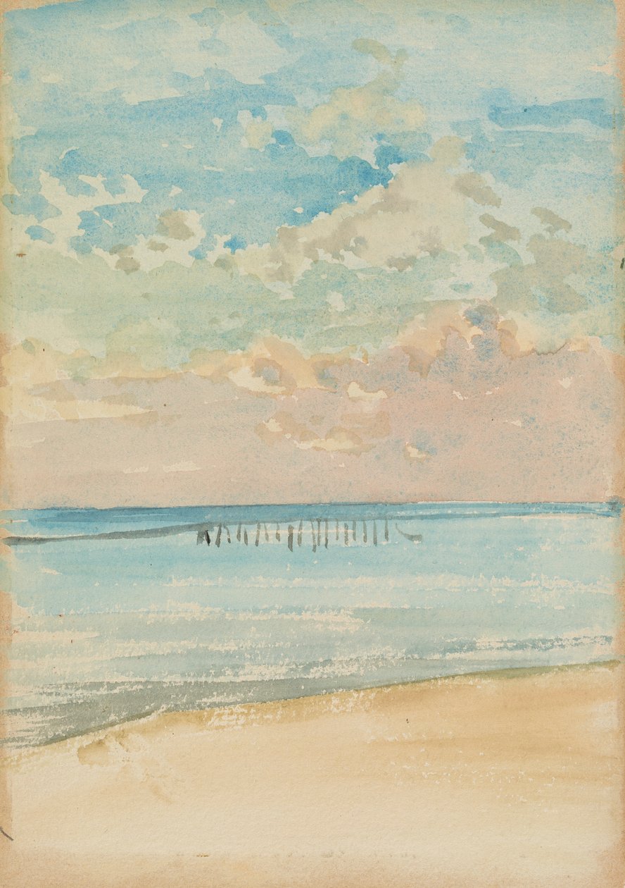Southend - Solnedgång, 1882-1884. av James Abbott McNeill Whistler
