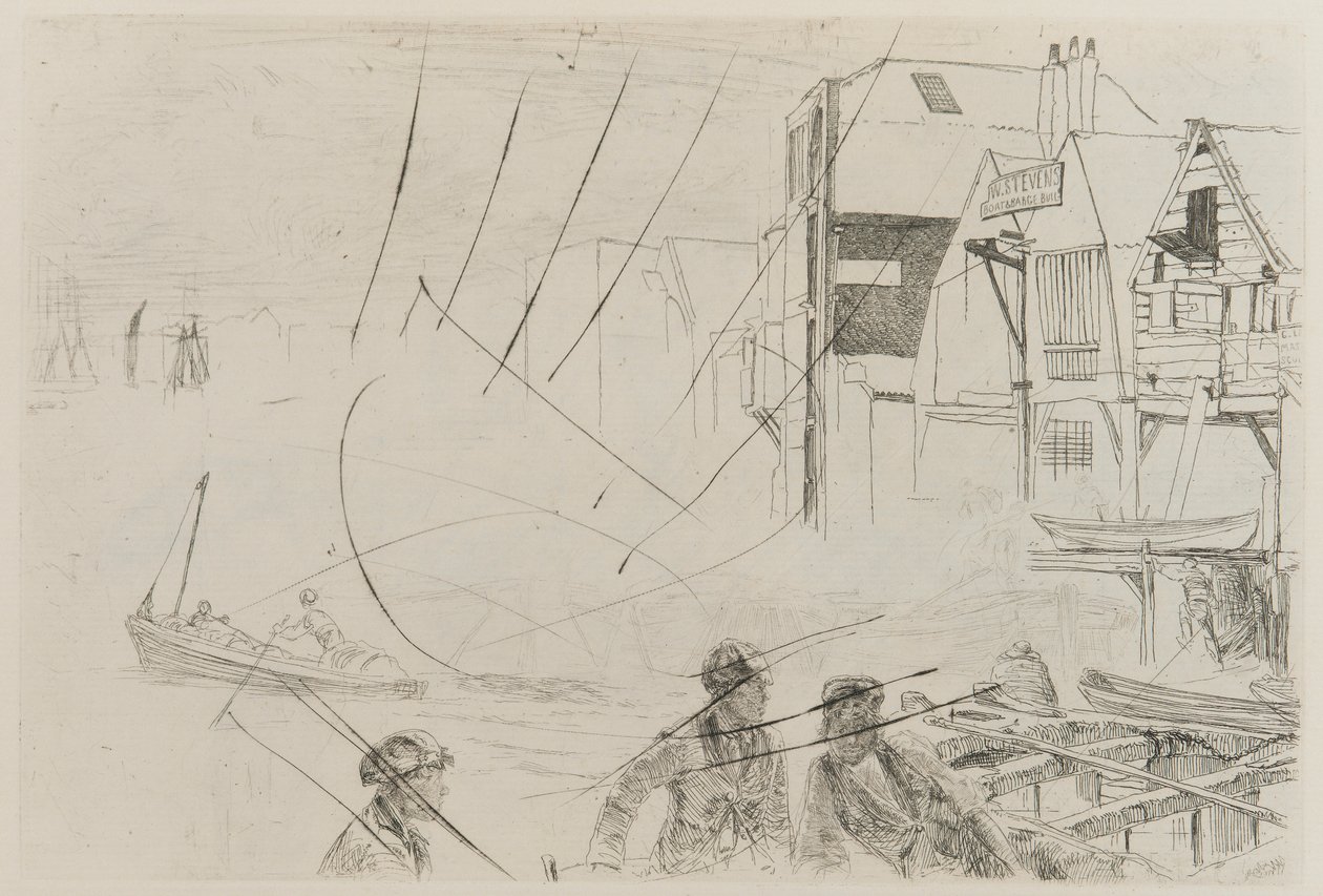 Stevens båtliv, 1859. av James Abbott McNeill Whistler