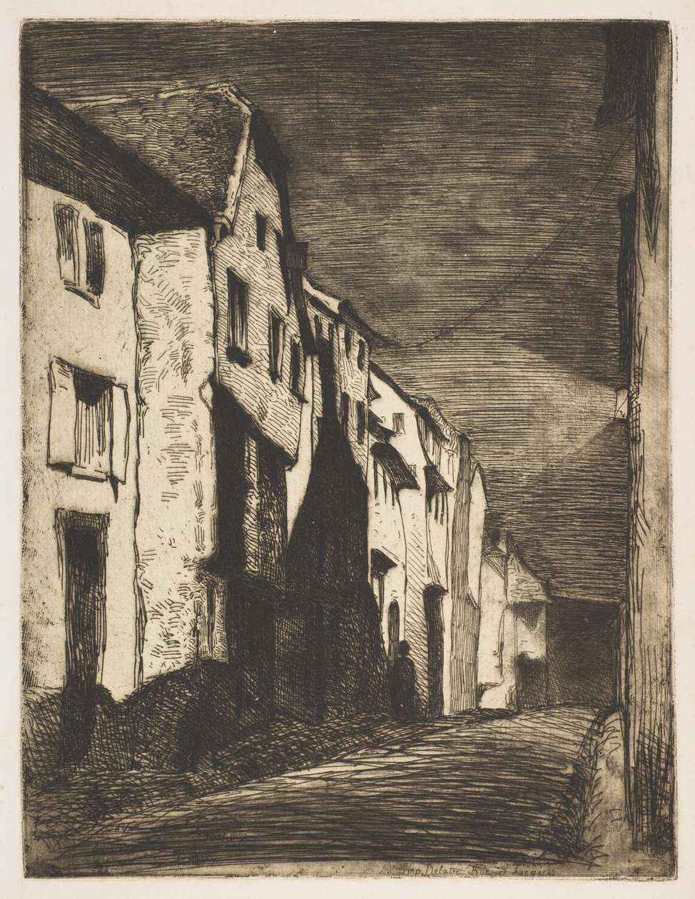 Gatan i Saverne, 1858. av James Abbott McNeill Whistler