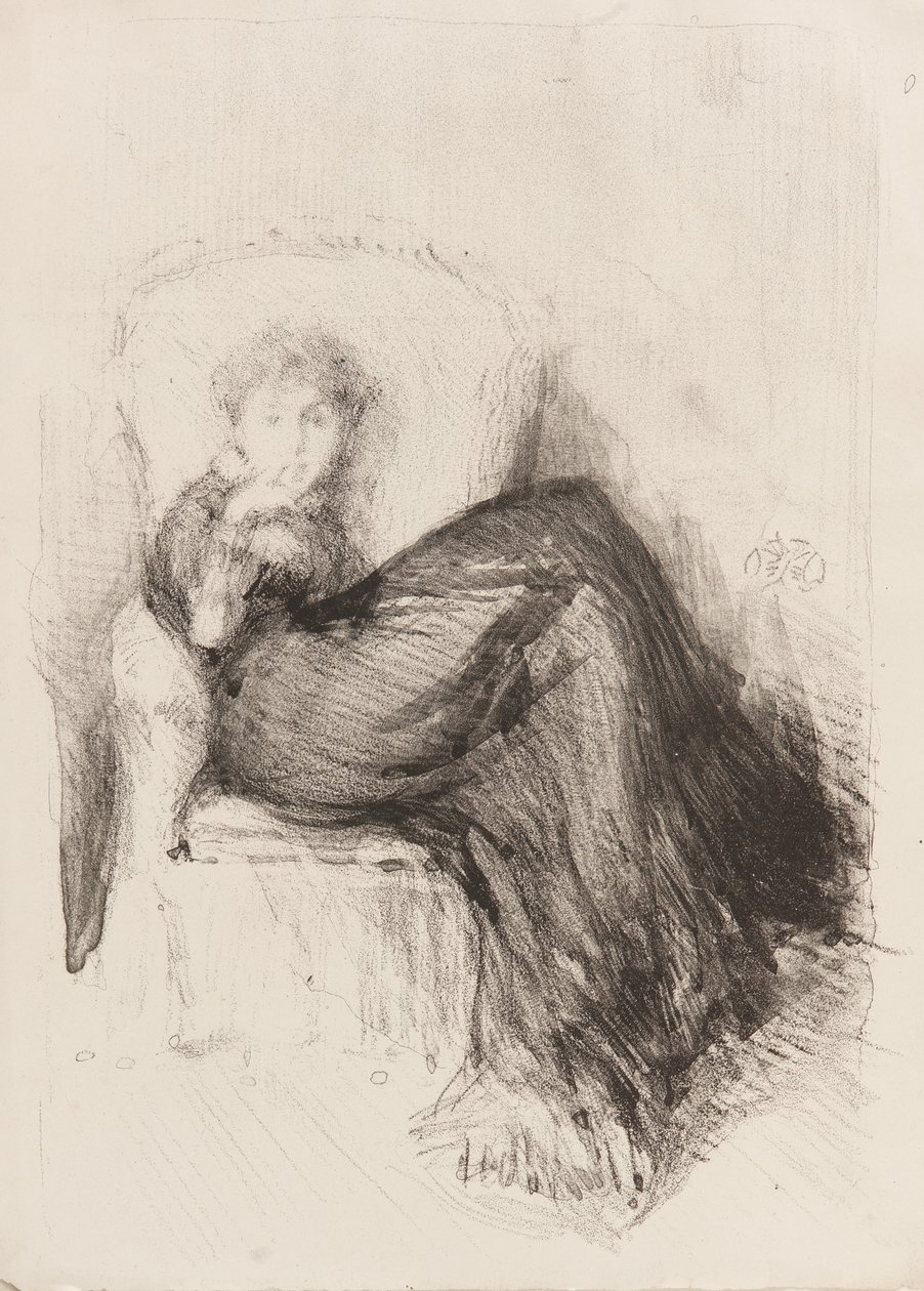 Studie - Maude Sittande, 1878. av James Abbott McNeill Whistler