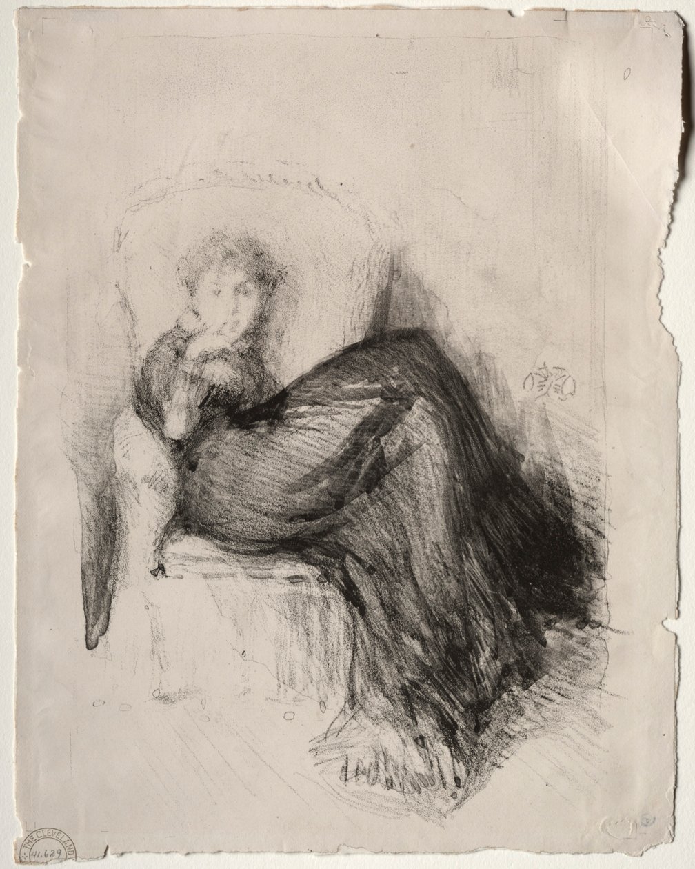 Studie - Maude Sittande, 1878. av James Abbott McNeill Whistler