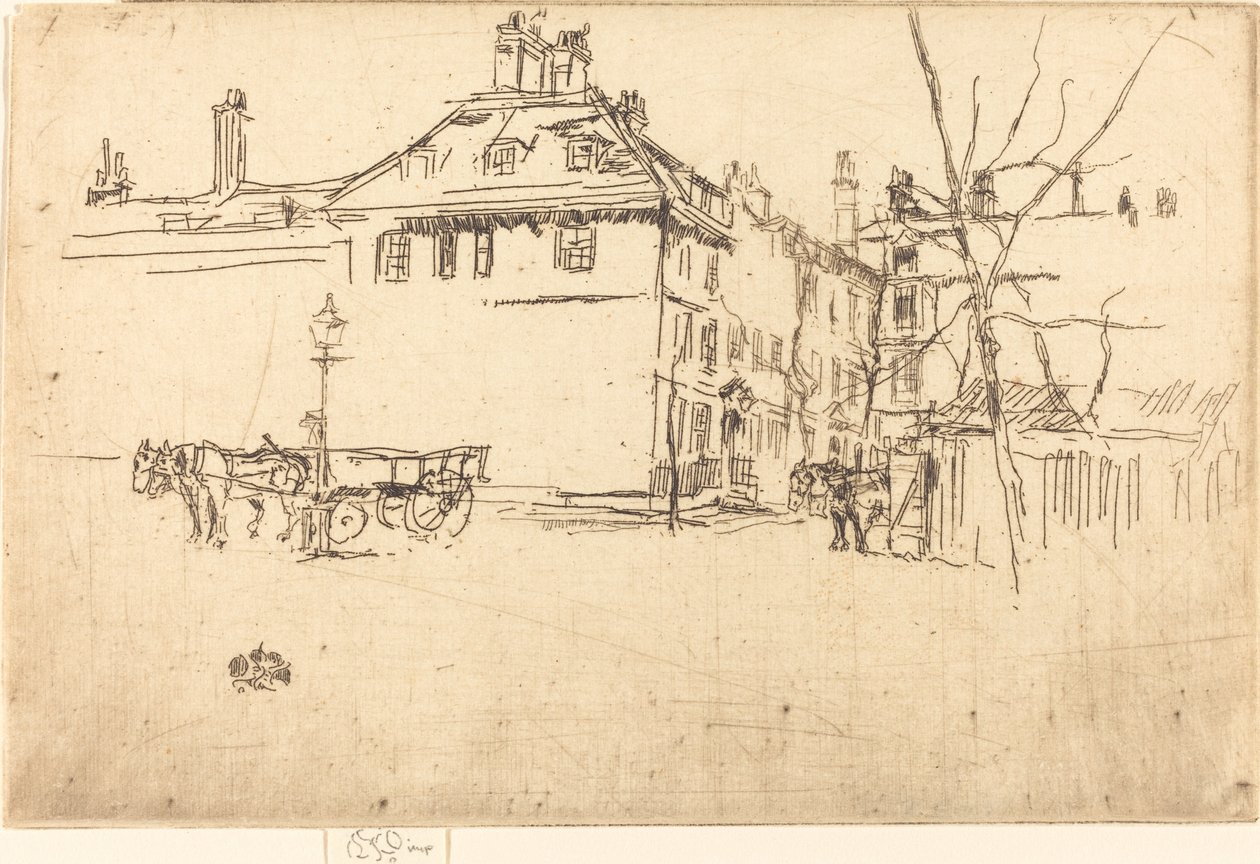 Tempel, c. 18801881. av James Abbott McNeill Whistler