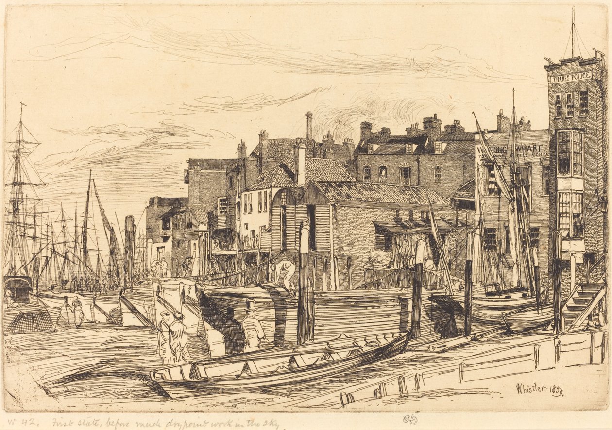 Thames Police, 1859. av James Abbott McNeill Whistler