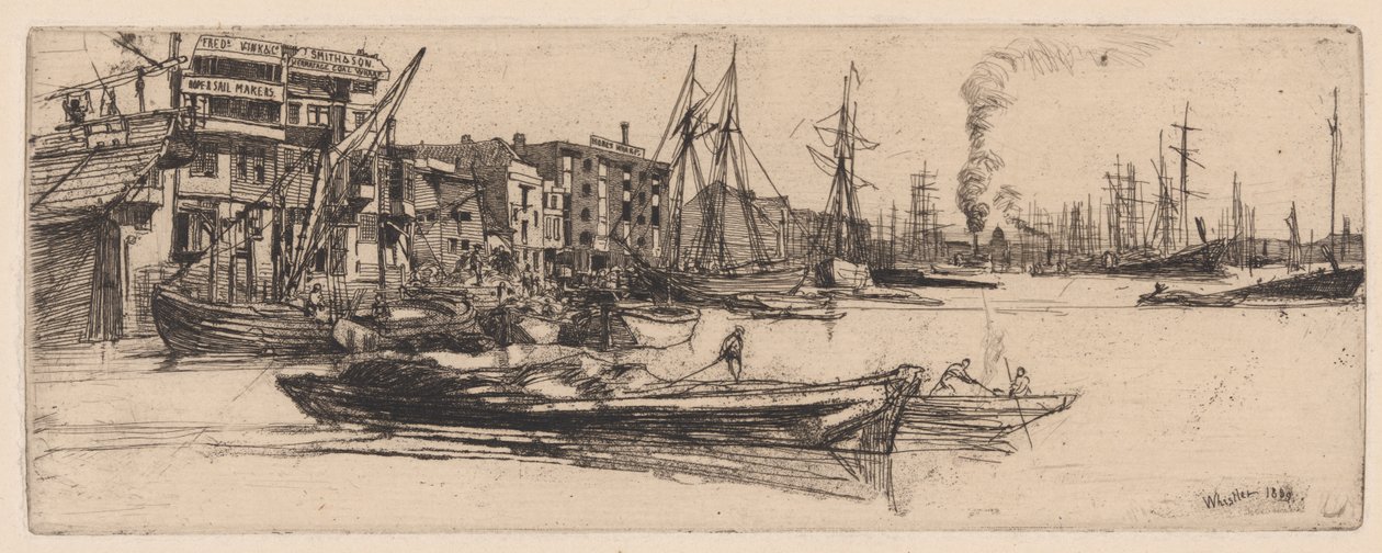 Thames lagerlokaler av James Abbott McNeill Whistler