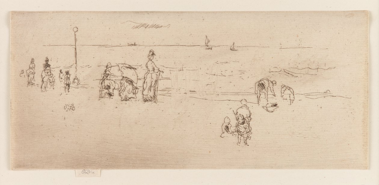 Stranden, Oostende, 1887. av James Abbott McNeill Whistler