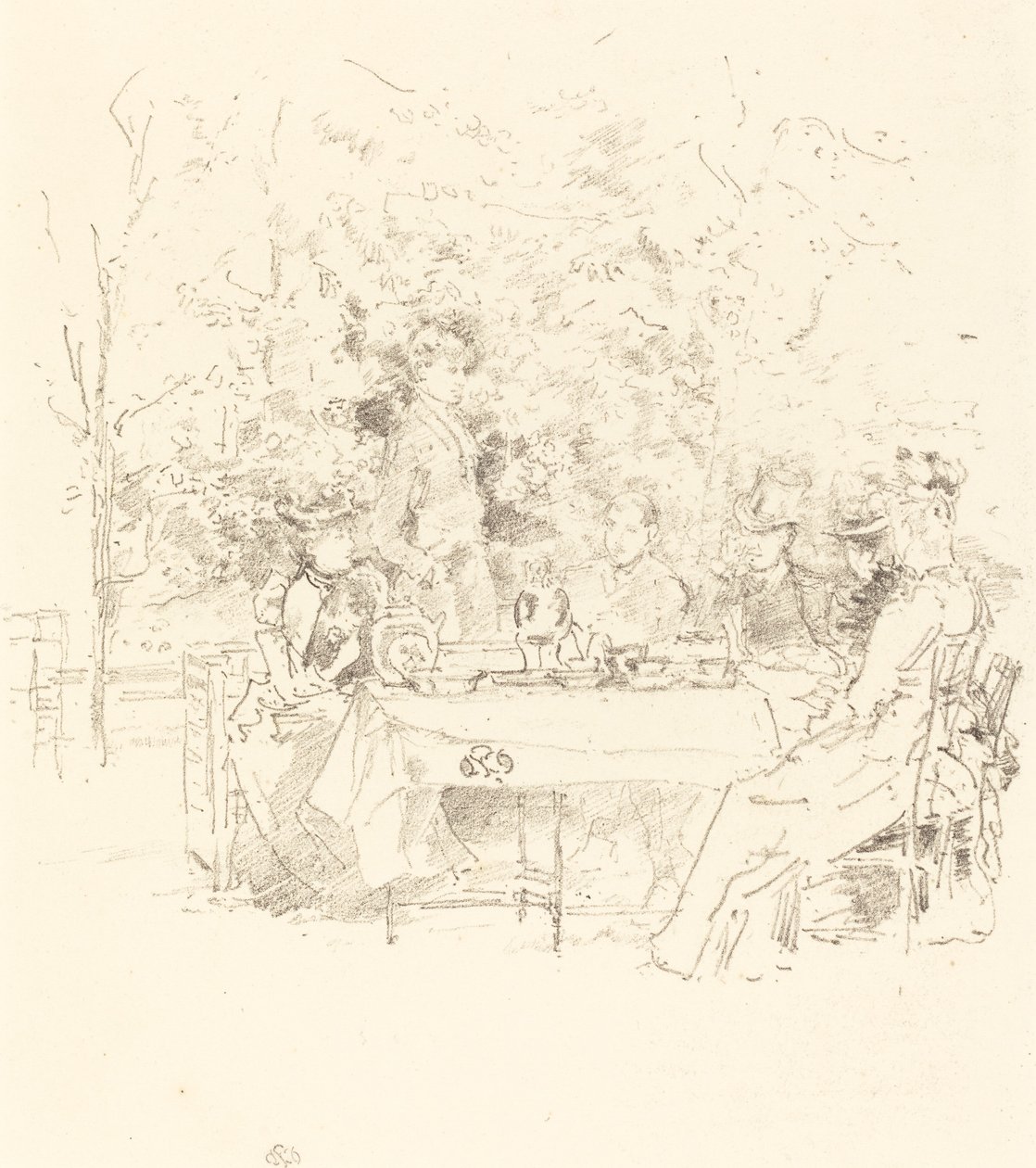 Trädgården, 1891. av James Abbott McNeill Whistler