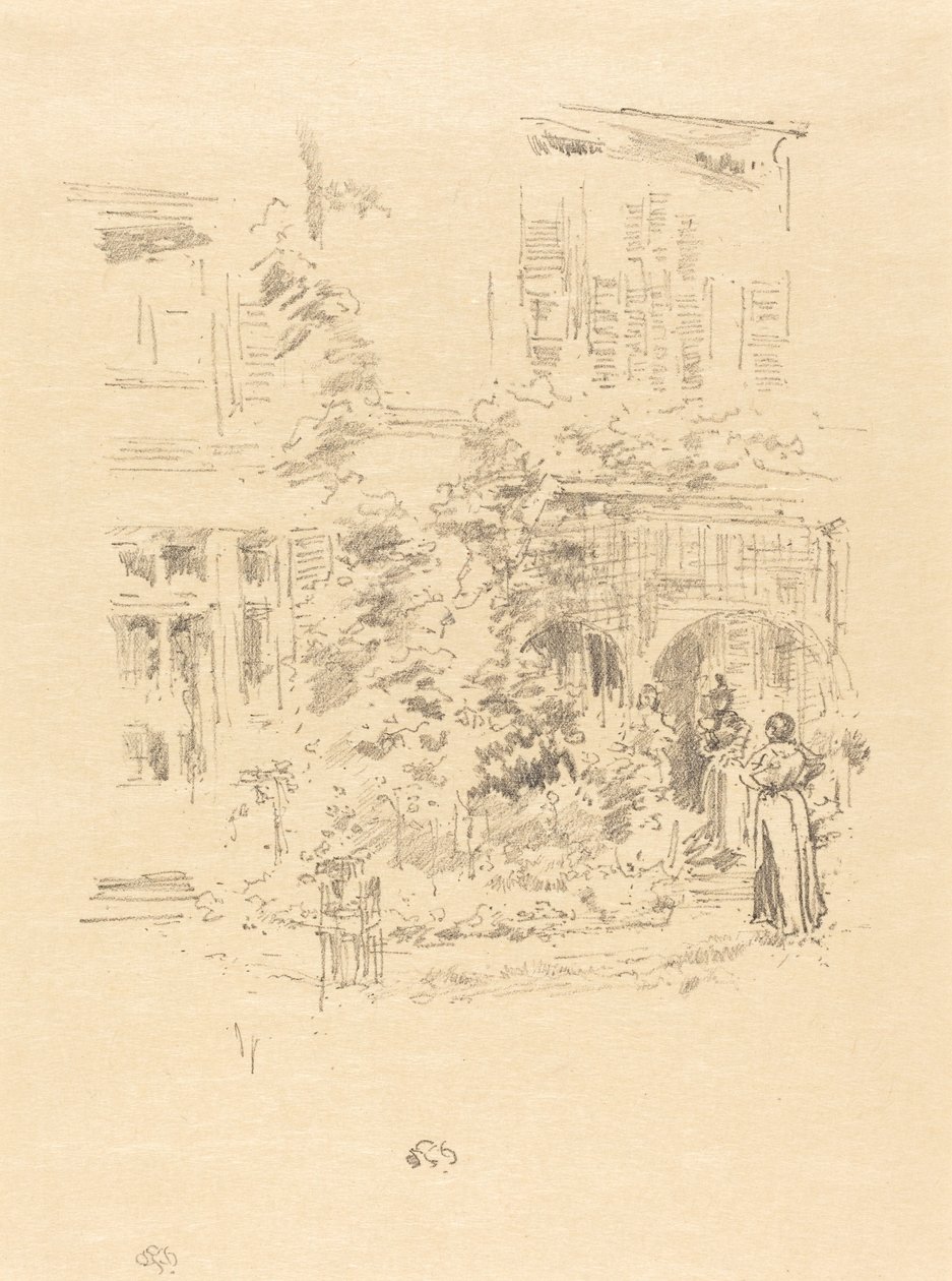 Trädgårdsverandan, 1894. av James Abbott McNeill Whistler